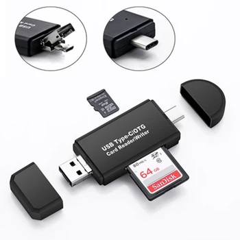 Vmonv 3 V 1 micro USB & Type-C OTG Čítačka Pamäťových Kariet vysokorýchlostné USB2.0 OTG TF/SD pre Android Počítač PC Rozšírenie Hlavičky