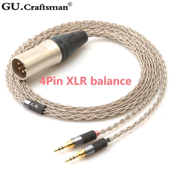 GUcraftsman 6n striebra pre HIFIman HE400s HE1000 v2 Edition X V2 HE1000 EDX 3,5 mm/2,5 mm/4.4 mm zostatok Slúchadlá upgrade Kábel