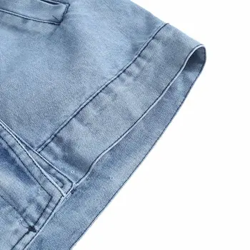 Wixra Pevné Classic Blue Denim Jacket pre Ženy Voľné Bežné Dámske Outwear Ženský Zipsy, Vrecká Džínsy Coats