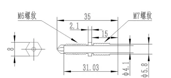 Funssor 4pcs 3D Tlačiarne Integrované Heatbreak s Tryska pre 1.75 mm Chimérou / Kraken Vytláčacie Hotend Hlavu použitie, 0.2/ 0.4/ 0.8 mm