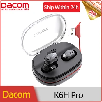 Dacom K6H Pro TWS Bluetooth Slúchadlá Bezdrôtové Stereo Slúchadlá Skryť USB Nabíjací Kábel Dlhý Pohotovostný Oboch Čínština a angličtina