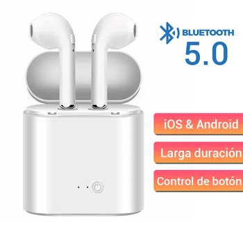 Bezdrôtový bluetooth headset 5.0 i7s TWS headset s nabíjanie box ultra-tenký dizajn Android IOS ovládanie prehrávania