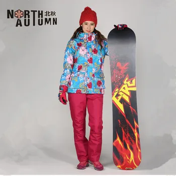 2019 Lyžiarske Oblek Pre Ženy Lyžovanie Bunda Fleece Teplé Zimné dámske Snowboard Vyhovovali Nepremokavé Športové Oblek Pre Ženy Lyžovanie Nohavice