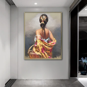 CMHOME Sexy Nahé Ženy, Plátno Portrét olejomaľba na Plátne Plagáty a Vytlačí Európe Wall Art Obrázok pre obývacia izba domova