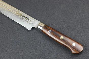 HAOYE 8 palcový Damasku ocele vg10 nôž na Chlieb Profesionálnej kuchyni variť nože luxusné unikátne Kladivo čepeľ rosewood zvládnuť NOVÉ