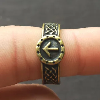 1pc Nordic Viking Prstene Pre Mužov, Ženy Viking Fanúšikov Nastaviteľné Amulet Rune Krúžok Punk Šperky Pohanské Severanov Uzol Šperky
