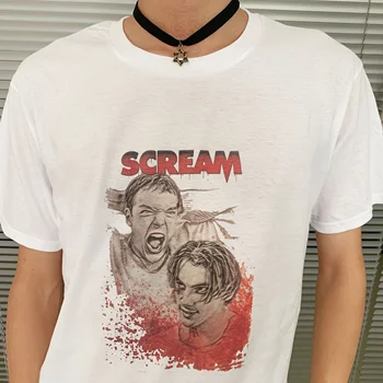 Kuakuayu HJN Kričať T-Shirt! Matthew Lillard a Skeet Ulrich, ako sa Billy a Stu. 90 Horor. Ženy Tees Kričať T-Shirt