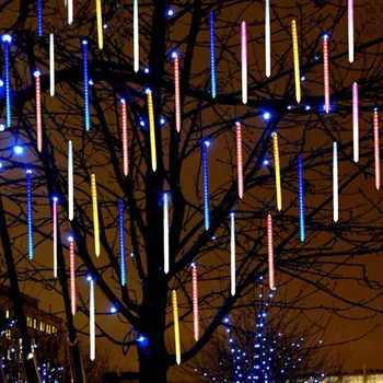 Nový Rok meteorický dážď Dážď 8 Trubice LED Reťazec Svetlo 20/30/50 cm Vonkajšia Nepremokavá na Vianoce Svadobné Party Záhradné Dekorácie