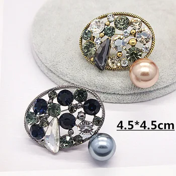 Ajojewel Luxusné Šampanské/Sivá Simulované-pearl Prívesok Brošňa Vintage hodvábna šatka šperky