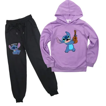 Disney steh tlačené karikatúra detské oblečenie, detská móda príležitostné športové sveter s kapucňou, nohavice vyhovovali nastaviť