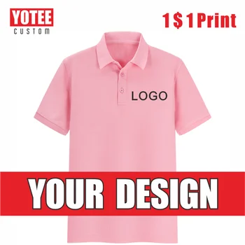 YOTEE2020 nové lacné bavlny-krátke rukávy polo tričko spoločnosti skupiny self-pestovanie vlastných výšiviek dámy polo vlastné 17 farba