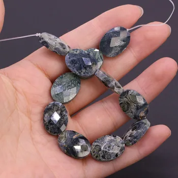 Eliptický Crystal Agates Guľôčky z Prírodného Kameňa Amethysts Tvárou Scatter Korálky pre Šperky, Takže DIY Kúzlo Náramok Náhrdelník