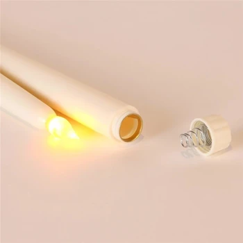 4PC Žlté Blikajúce Flameless LED Svetlo Sviečky Dlhú Tyč Taper Vosk Lampa Diaľkové Ovládanie na Večierok Vianočný Stôl Dekor