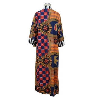 Ženy Dlho Zákopy Srsti Módne Africký Štýl Streetwear Nadrozmerné Cardigan Jar Jeseň Oblečenie Vintage Kvetinový Tlač Outwear