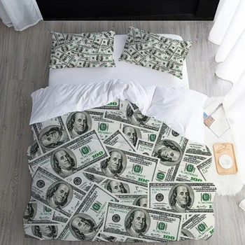 Silstar Tex dolárové Bankovky posteľná bielizeň Sady Bielizeň Nastaviť Umývateľný v Pohode Miest Periny titulnú Domov Euro Štýl 3cs/set