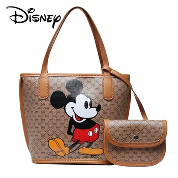 Disney Tašky Pre Ženy Dámske Tašky Kabelky Návrhár Luxusných Minnie Mickey Taška Nakupovanie vrecku Prenosné Cartoon PU Dámy Reťazca Taška