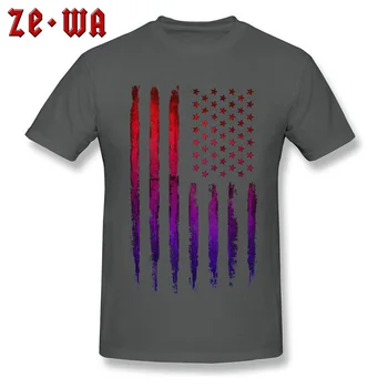 Farebné Americkej Vlajky Tshirts Dizajnér Vintage T Shirt Jazz Módne Topy Mužov Čierny Čaj DJ Funky Oblečenie Bavlna Hip Hop Tees