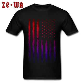 Farebné Americkej Vlajky Tshirts Dizajnér Vintage T Shirt Jazz Módne Topy Mužov Čierny Čaj DJ Funky Oblečenie Bavlna Hip Hop Tees
