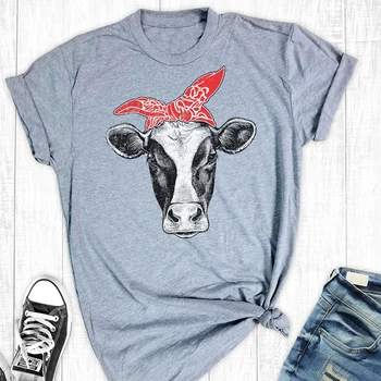 Drop nové Krava t-shirt ženy tee farmy košele shirt cowgirl topy tlač tiger tees harajuku letné dievča v sexy oblečenie