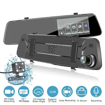 Automobilové DVR Dash Cam HD 1080P IPS Dotykový Displej 4.5 palcový Auto Panel DVR Kamera, videorekordér Dashcam G-Senzor, Auto Dvr