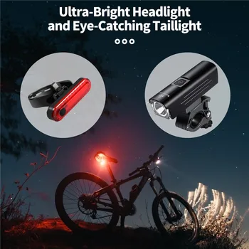 ZÁPAD CYKLISTIKA Predné Koleso Svetla 1300 Lumen USB Nabíjateľné LED Bike Nepremokavé Cyklistické Svetlometu Bezpečnosti Baterka Zadné Svetlá