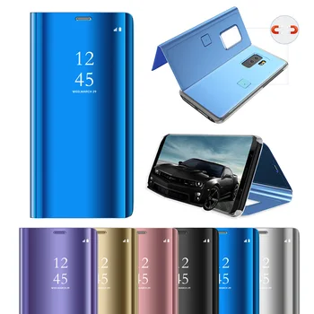 Smart Spánku Zobraziť Flip Puzdro Pre Samsung Galaxy S8 S9 S10 Plus Prípade Nahor Puzdro Pre Samsung Galaxy Note 8 9 S10e Prípade Coque Capa