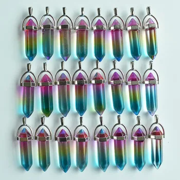 Nové Módne sklo colorfull pilier Prístupu kúzlo prívesky pre šperky, prívesky, takže 24pcs/veľa Veľkoobchod doprava zadarmo