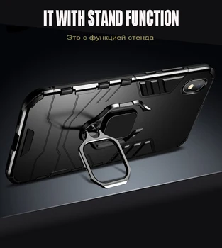 10Pcs Shockproof Brnenie Prípade Redmi Note9S Pro Max K30 Pro Note8 T 7 8 8A 7A K20 Pro Note7 Stojan, Držiak Auta Krúžok Kryt Telefónu