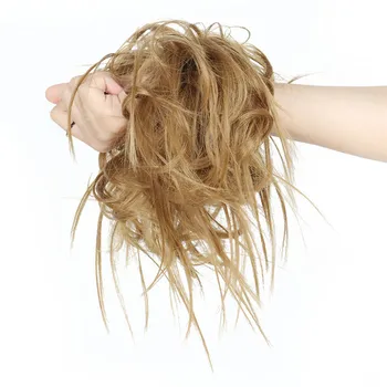 Syntetické copu vlasy chaotický buchta elastické kapely hairpieced pre ženy šišku chignon pigtail