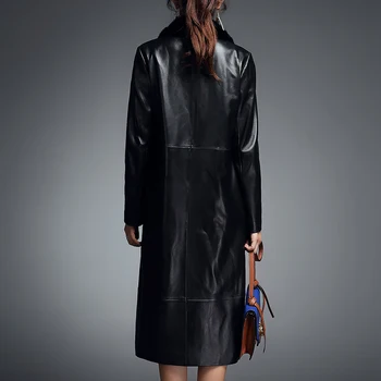 Baránkom Dole Kabát na Jeseň Zima Skutočná Originálne Kožené Bundy Ženy Oblečenie 2020 kórejský Vintage Windbreaker Abrigo Mujer ZT3576
