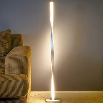 Výška 48 Cm RGB Poschodí Lampa Black Silver Rohu Poschodí Lampa Lamparas De Pie Para Sala Moderny Led Osvetlenie pre Spálne Bar