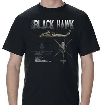 Sikorsky Uh-60 Black Hawk Schematické Mens T-Shirt 2019 Nové Módne Značky T Tričko Fashion Graphic Tee Košele