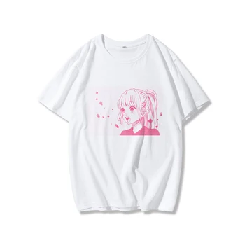 Letné dámske Harajuku kawaii O-neck fashion tričko Liči Japonské Anime, Komiksu, voľná-krátke rukávy T-shirt