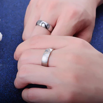 Móda láska srdce pár prstene pre ženy, mužov Milovníkov Darček Nehrdzavejúcej Ocele svadobné zapojenie CZ krúžok jedinečné šperky