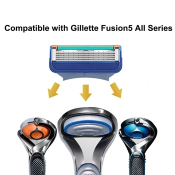 Holiace Žiletky Pre Gillette Fusion 5 Tvár Holiaci Strojček Kazety Jednozložkové Razor Blade Oholenie Brady Prípade Vymeniteľné Hlavice Pre Mužov