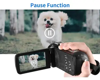 Video Videokamera Vlogging Na Facebook Diaľkové Ovládanie 3.0 Palcový Dotykový Displej Clona Webkamera Kamera Mini Video Digitálny Fotoaparát