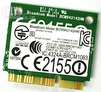 Broadcom Bcm4314 Dw1704 Wifi N +Bluetooth R4gw0 Bezdrôtový Mini Pcie Karta pre Dell BCM43142HM