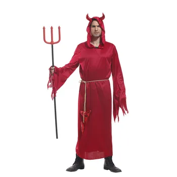 Umorden Purim Strany Halloween Kostýmy pre Dospelých Mens Red Devil Kostým Zlý Démon Maškarné Kostýmy Cosplay Šaty, Šaty pre Mužov WSJ177