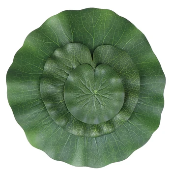 9pcs/set Umelé Plávajúce Pena Lotus Listy lekna Podložky Ornamenty Zelené Ideálny pre Záhradný Rybník Bazén Akvária