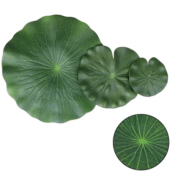 9pcs/set Umelé Plávajúce Pena Lotus Listy lekna Podložky Ornamenty Zelené Ideálny pre Záhradný Rybník Bazén Akvária