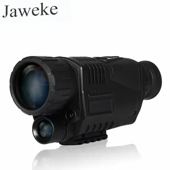 JAWEKE 5MP 5x40 Digitálne Nočné Videnie Monokulárne 200m Rozsah pre Lov fotografovať Video INFRAČERVENÉ Infračervené Rozsah 4GB SD Karta+Batérie