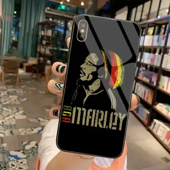 Bob Marley Soft Telefón Prípade, Kryt Kalené Sklo Pre iPhone 11 Pro XR XS MAX 8 X 7 6 6 Plus SE 2020 prípade