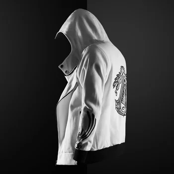 ZOGAA 2019 jar nový Assassin Master hoodie mužov s kapucňou s kapucňou na zips, bunda pánská bunda s kapucňou veľké 5 farieb Plus veľkosť S-4XL