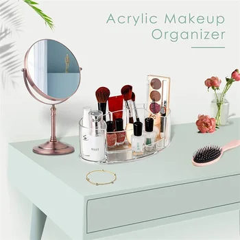 Make-Up Štetec Držiteľ Make-Up Organizátor Kozmetické Úložný Box Rúž, Obočie Ceruzka Displeja, Stojan, Akryl Transparentný Plastový Box