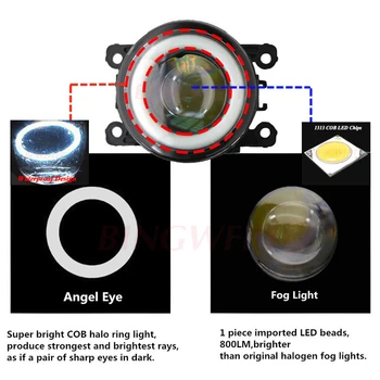 2 ks/pár (Ľavé+Pravé) Angel Eye auto-styling Hmlové Svetlá LED Svetlá Na Nissan Navara Poznámka Pathfinder Pixo Armada Interstar 2002-