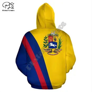 Muži Ženy Venezuela Plný tlač 3D Hoodies Zábavné vlajkou krajiny, Mikina Módy s Kapucňou Dlhý Rukáv zips unisex Pulóver