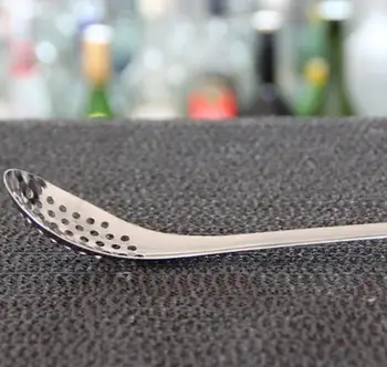Lyžica z nerezovej ocele malé sitko s otvormi bar absinthe ice úniku kapsule spheroidizer tvorivé kuchynské vybavenie