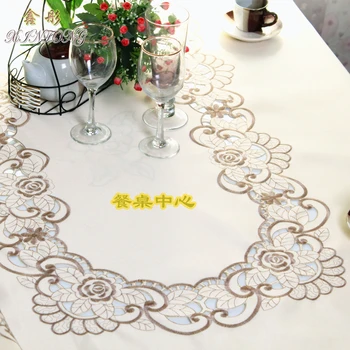 TY010 Európskej pastoračnej obrus vyšívaných stolových kryt pre svadobné dekorácie prachotesný jedálenský stôl látkové kreslo kryt