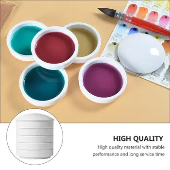 Keramika Paleta Piatich Vrstvách Pigment Doska Akvarel Pigment Zásobník Keramické Atrament Jedlo Farba Panelu Nástroje Na Kreslenie