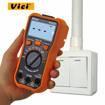 VICI VC837 True RMS 3 5/ 6 Digitálny Multimeter Auto Rozsah Kapacita Odpor NCV Teplota Fequency Dióda hFE Test